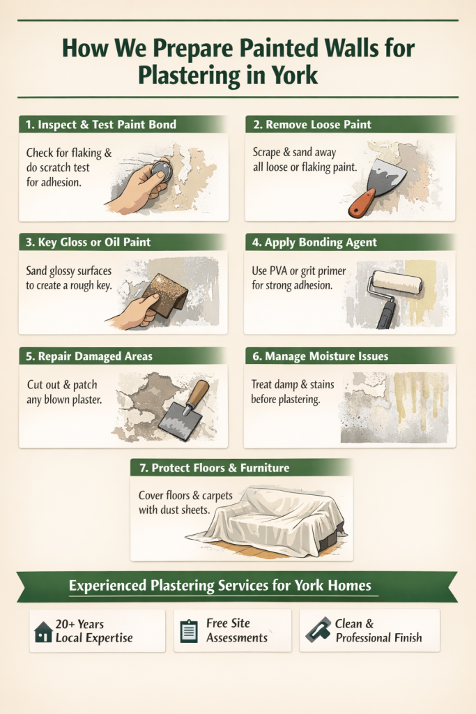 How to Prepare Painted Walls for Plastering in York
