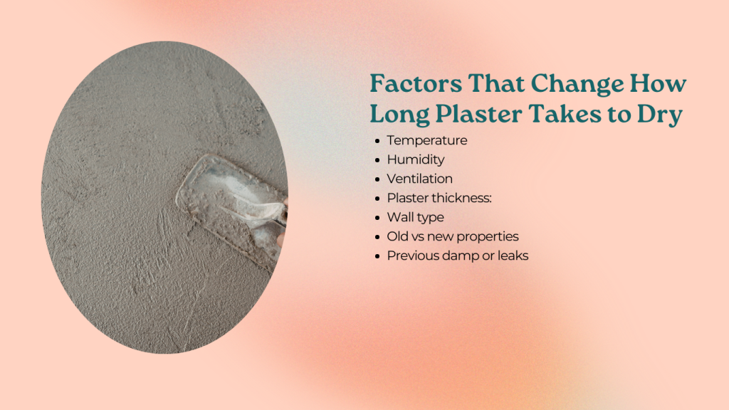 Factors That Change How Long Plaster Takes to Dry